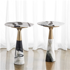 Chinese Panda White Marble Dinner Table Coffee Table