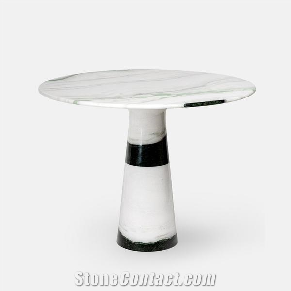Chinese Panda White Marble Dinner Table Coffee Table