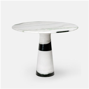 Chinese Panda White Marble Dinner Table Coffee Table