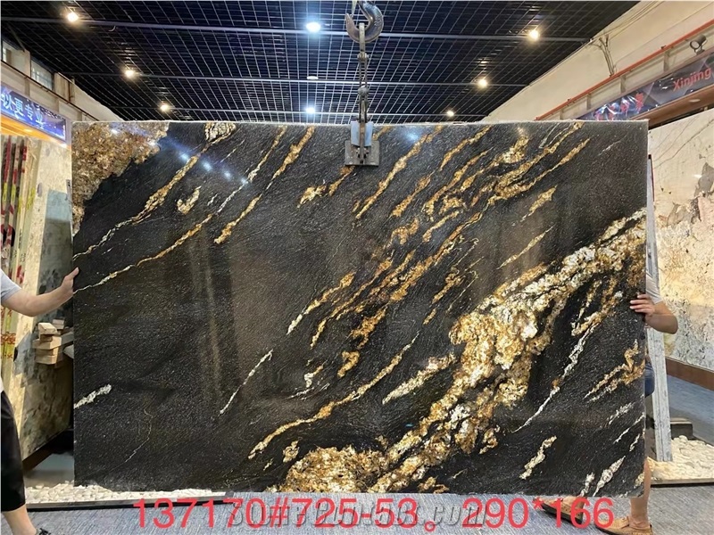 Copacabana Granite Black And Gold Natural Granite Slabs Tile