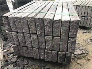 Pineapple Surface Dark Grey G654 Granite Kerbstone Palisade