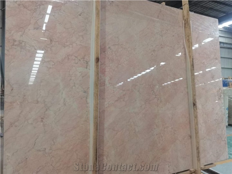 Pink Chinese Marble Slabs Tiles Pink Color Good Price