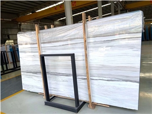 White Crystal Wooden Veins Marble Slabs Wall And Floor Tile