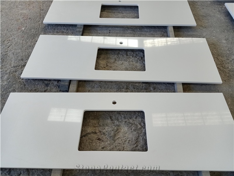 Good Quality Artificial White Quartz  Counter Top Wholesale
