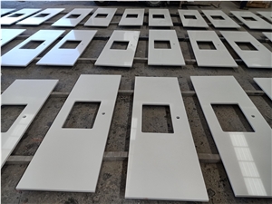 Good Quality Artificial White Quartz  Counter Top Wholesale