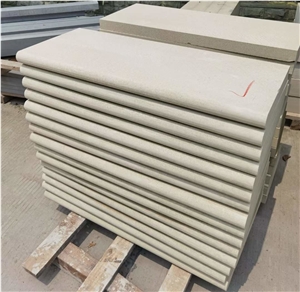 Yellow Sandstone Stair With Full Bullnose Edge