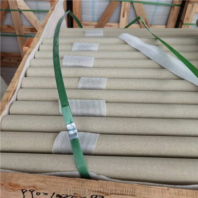 Yellow Sandstone Stair With Full Bullnose Edge