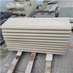 Yellow Sandstone Stair With Full Bullnose Edge