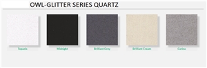 MIDNIGT ,BRILLIANT GREY,TOPAZIO,CARINA,CREAM Quartz Slabs, Engineered Stone