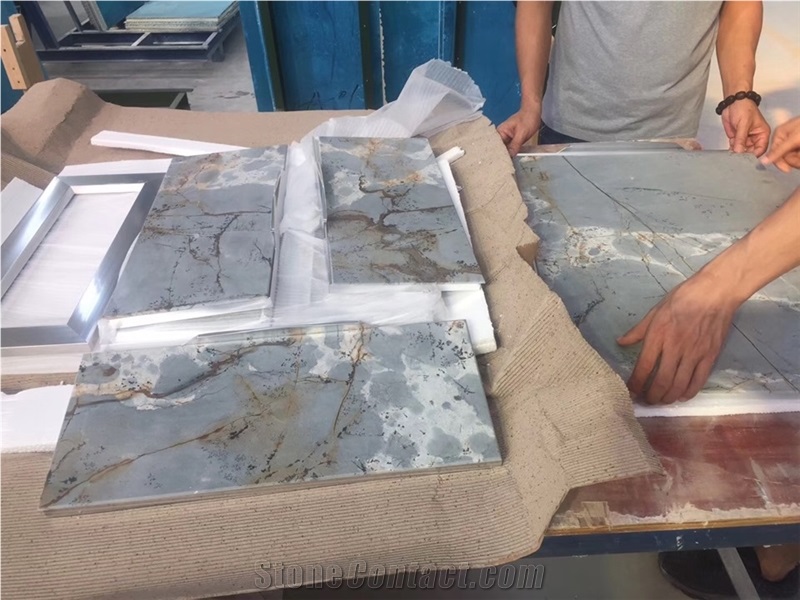 3Mm Ultra Thin Natural Marble Slab Tiles Vanitys, Furniture, Table Cover