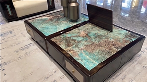 3Mm Ultra Thin Natural Marble Slab Tiles Vanitys, Furniture, Table Cover