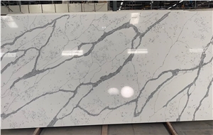 Calacatta White Black Gold Grey Quartz Slabs