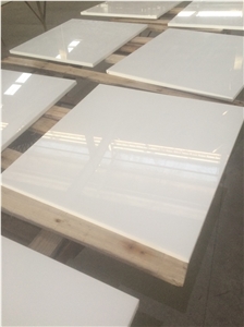 Nano Glass Stone Pure White Slabs Tiles