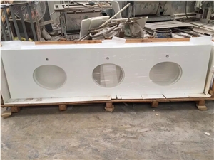 Nano Glass Stone Pure White Slabs Tiles