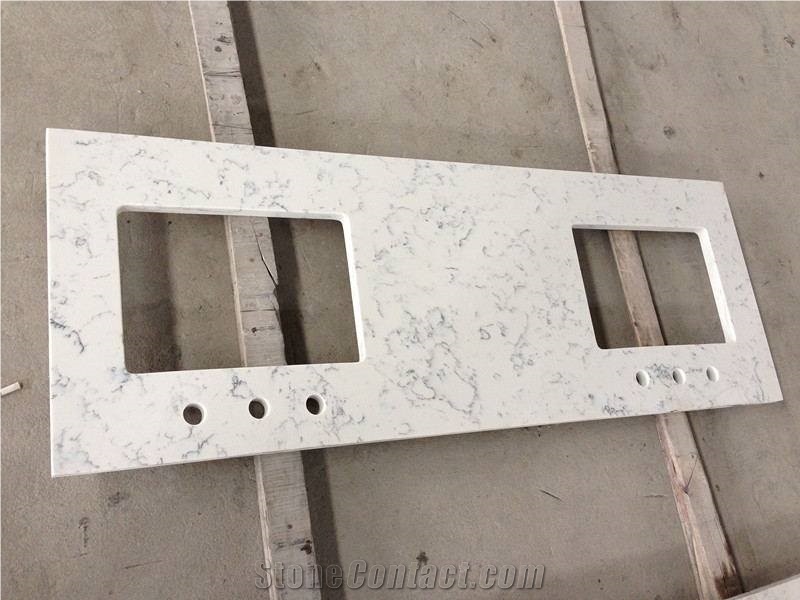 Quartz Calacatta Carrara Crystal White Countertop