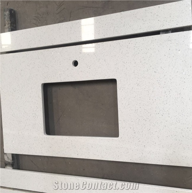 Quartz Calacatta Carrara Crystal White Countertop