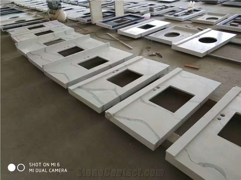 Quartz Calacatta Carrara Crystal White Countertop