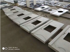 Quartz Calacatta Carrara Crystal White Countertop