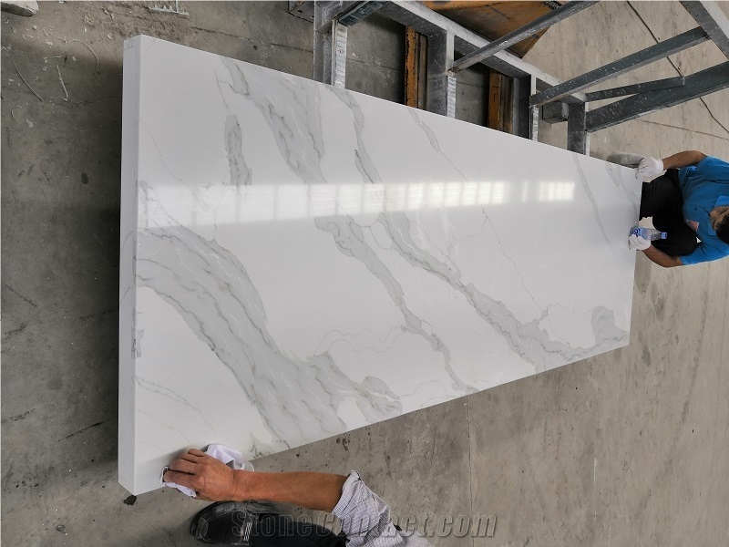 Quartz Calacatta Carrara Crystal White Countertop
