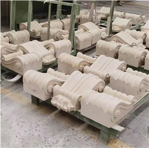 Carved Building Stone Exterior Column Wall Facade