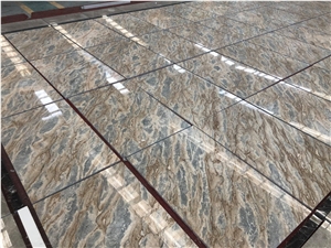 China Apollo Marble Beige Brown Marble Slab Tile