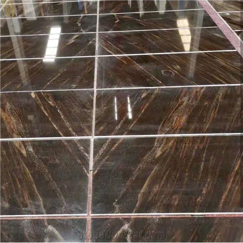 Coffee Brown Imperial Marble Bookmatch Tiles Home Pattern