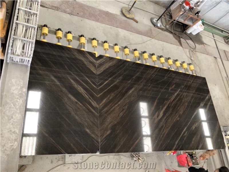 Coffee Brown Imperial Marble Bookmatch Tiles Home Pattern
