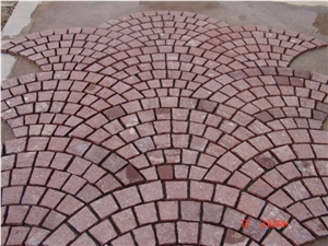 Dayang Red Porphyry Putian Granite Cubestone Pavers