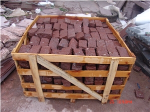 Dayang Red Porphyry Putian Granite Cubestone Pavers