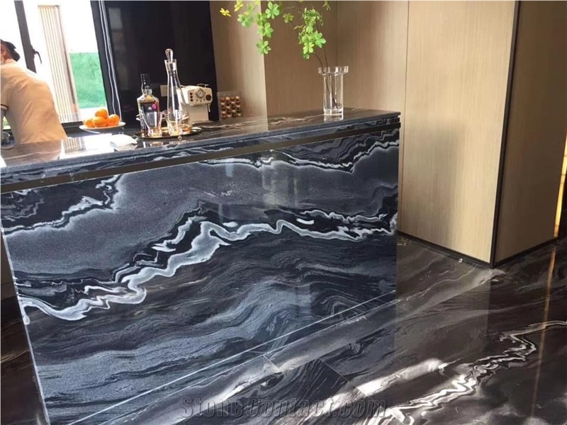 Fantasy Black Marble Floor Wall Tiles Decor