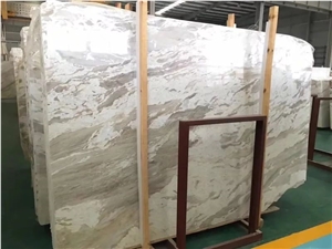 Greece Ionian Grey With Beige Marble Slab Floor Tile