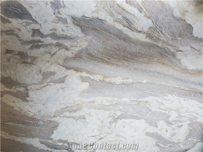 Greece Ionian Grey With Beige Marble Slab Floor Tile