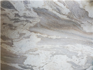 Greece Ionian Grey With Beige Marble Slab Floor Tile