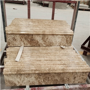 Light Emperador Marble Skirting Threshold Tiles Customize