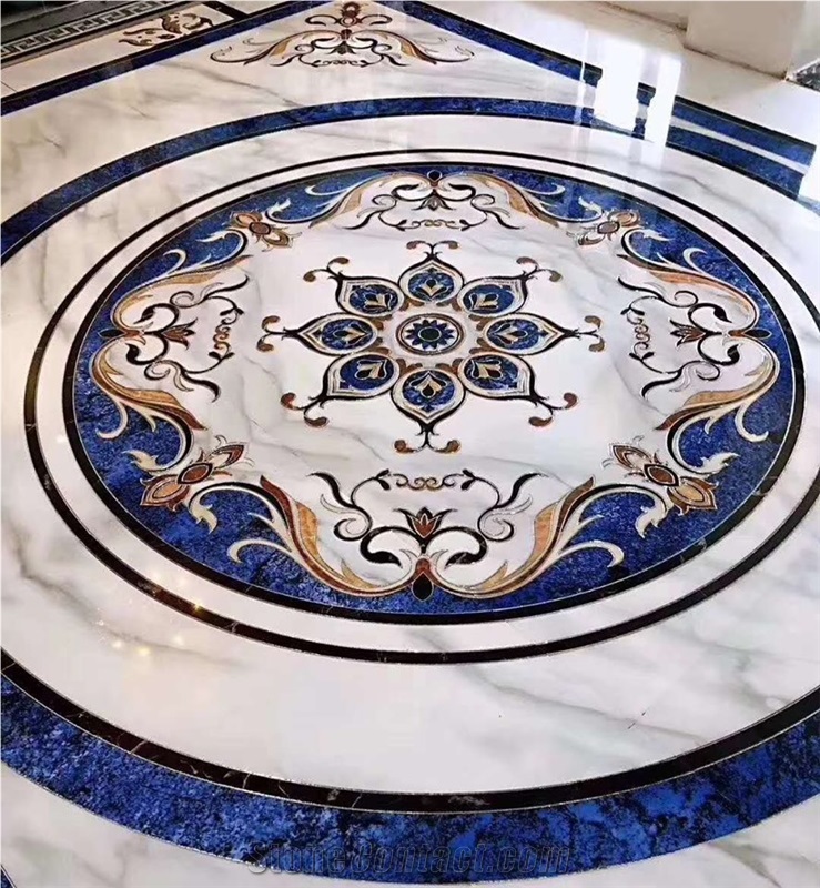 Marble Mosaic Waterjet Round Rectangle Floor Tile
