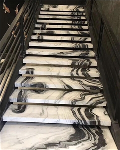 Panda Marble Staircase Straight Spiral Customize 