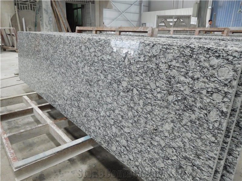Spray White Granite Bathroom Vanitytops Prefab
