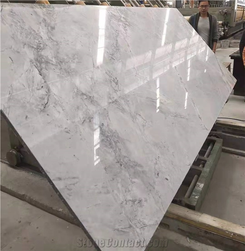 Super White Quartzite Calacatta Grey Marble Countetops