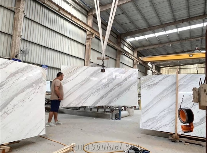 Volakas White Marble Greece Slab Tile For Table Vanitytop