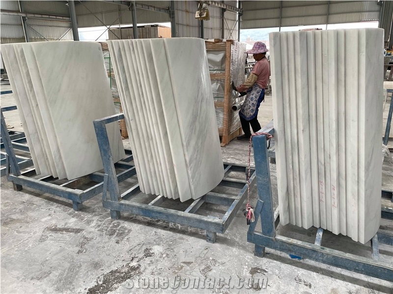 White Marble Column Pillar Hollow Covering Tiles