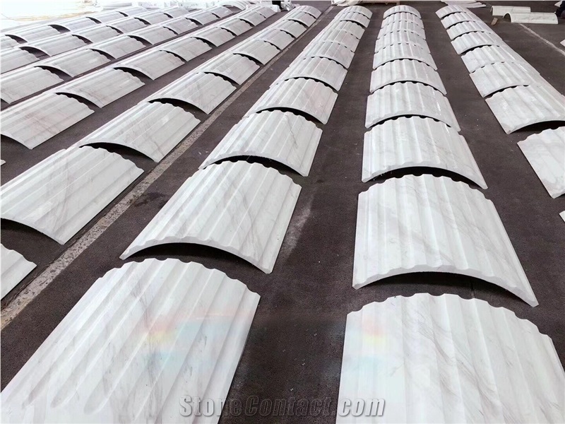 White Marble Column Pillar Hollow Covering Tiles