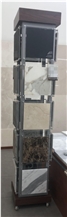 Four-Side Marble Stone Sample Display Stand With Wheels Four-Side Marble Stone Sample Display Stand With Wheels
