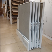 Sliding Rotating Ceramic Tile Metal Display Stand