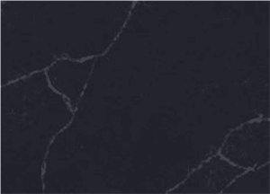 Artificial Calacatta Black Quartz Slab For Kitchen/Bathroom