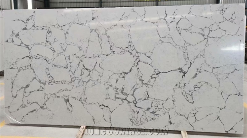 Calacatta Grey GS200327-1 Quartz Slab For Tile&Countertop