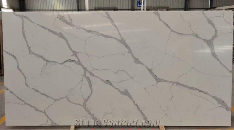 Special Calacatta Series White Quartz Slab For Home Design