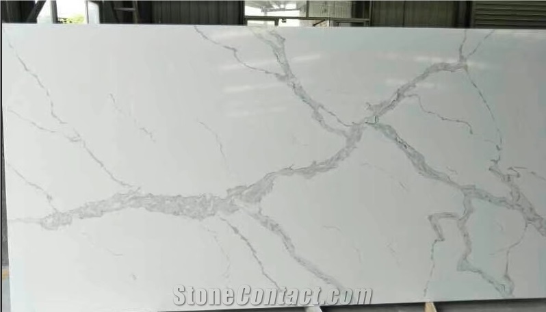 Special Calacatta Series White Quartz Slab For Home Design