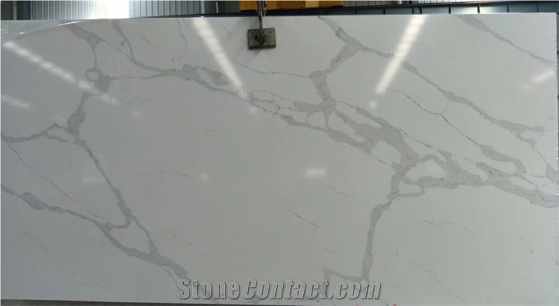 Special Calacatta Series White Quartz Slab For Home Design