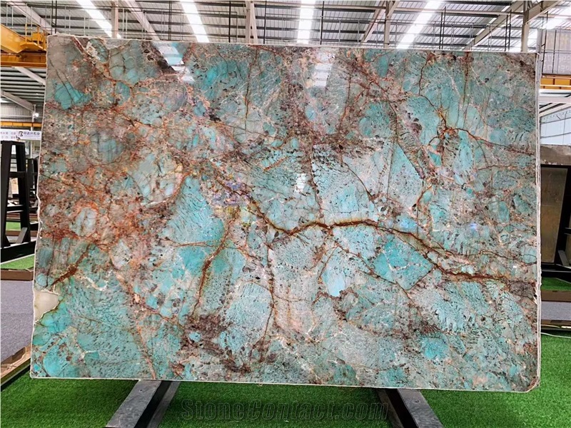 Amazonite Green Quartzite Slab For Wall Floor Tile