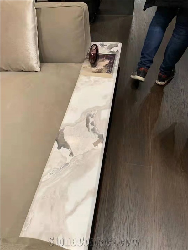 Cream Picasso White Marble Countertop Hotel Table Tops